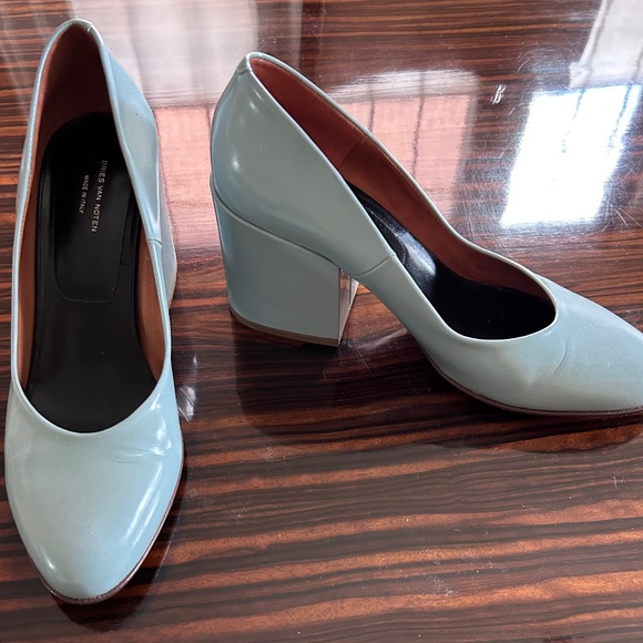 Dries Van Notem Wedge Patent Pumps - Picture 1 of 6